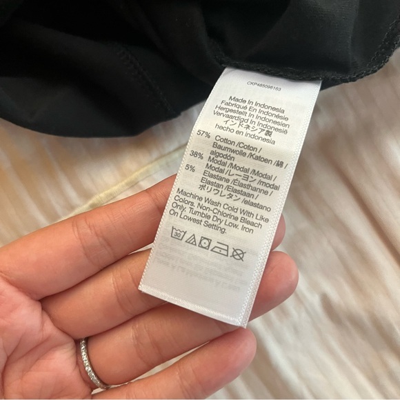 New Madewell Funnelneck Cropped Muscle Tee XXS Black $42 - Picture 5 of 7